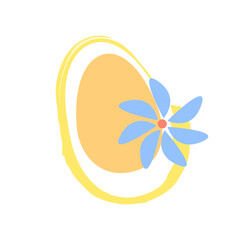 Easter symbol, egg and flower