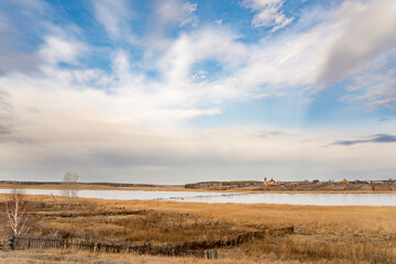 late autumn in the Russian village
