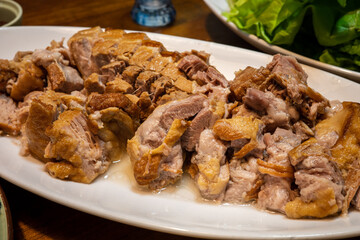 とても美味しい日本の一般家庭の手作りポッサム