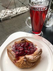 strawberry jam and toast