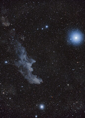 Nebulosa Testa di Strega IC 2118  e la stella supergigante Rigel