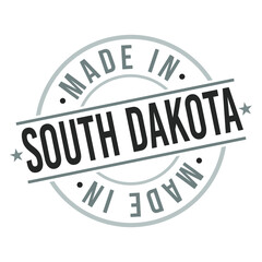 South Dakota USA Stamp Logo Icon Symbol Design Certificated Round.