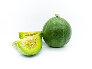 잘 익은 목색의 머스크 멜론