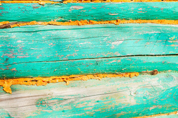 The wall of an old wooden painted house - 488169469