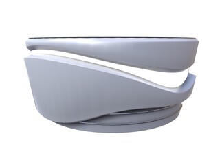 Modern Reception Isolated On White Background 3d Illustration