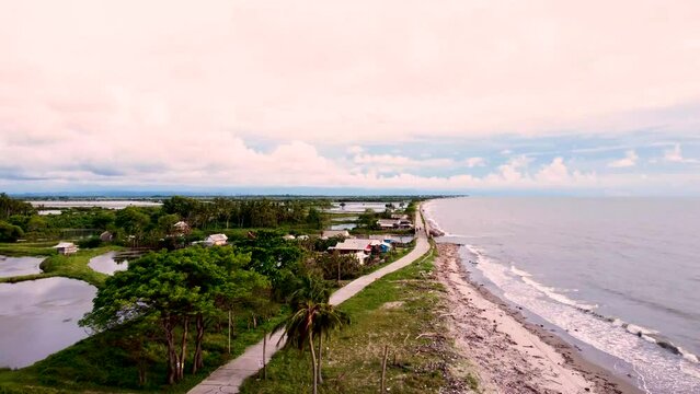 Pinrang, Sulawesi Selatan Indonesia.
The view of the beach and pond owned by local residents.
13 February 2022