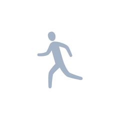 Fototapeta na wymiar Human movement icon. Vector silhouette illustration of running man. 