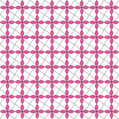 The four-petal pink flower pattern is great for wallpaper, textiles and decorations