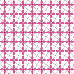 The four-petal pink flower pattern is great for wallpaper, textiles and decorations