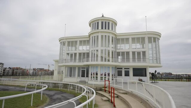 The Hippodrome Wellington (Wellingtonrenbaan). Horse racing track in Ostend, Belgium - Static shot