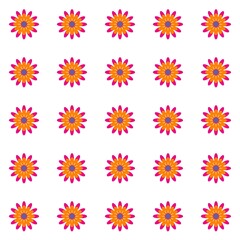 Colored Flowers Pattern