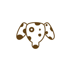 Head Pet Logo Design. Dog icon symbol. Vector art Illustration