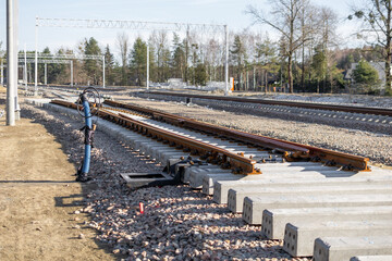 photo construction of a new railway line