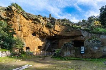 Kissenbezug Scenic ruins at the entrance of Cumae archaeological park, Pozzuoli, Campania region, Italy © Francesco Bonino