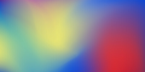 Abstract blurred gradient background. Creative modern vector illustration. Holographic spectrum. Blue, pink, yellow tones