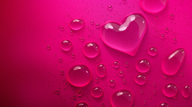Wassertropfen mit Symbol Herz