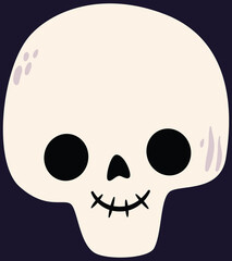 halloween skull with dark background