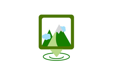 Obraz premium Mountain Isolated which can be easily modified or edit
