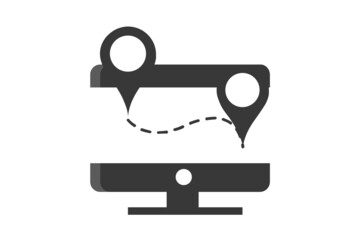 Location Destination Isolated Vector which can be easily modified or edit