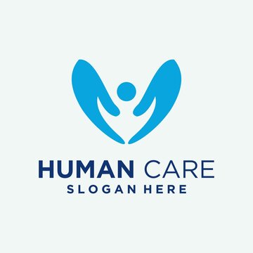A collection of creative caring people logos and icons with a combination of love