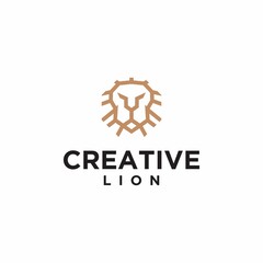 Lion logo lion logo vector luxury lion shaped line art logo