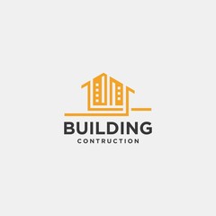 Fototapeta premium Building technology logo vector design template architech construction technology vector logo Architectural building logo vector design template real estate and building design logo
