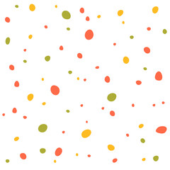 Colorful spots on a white background. Vector seamless pattern
