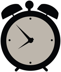 alarm clock sign illustration on white background