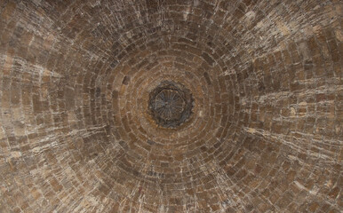 Interior view of the old dome. Ancient oriental architecture