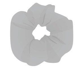 Ponytail circle elastic head band. vector