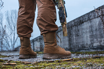 army boots with 7.62 calyx and M4 multicam cover