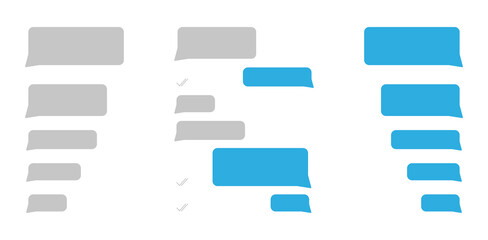 Obraz premium Dialog bubbles set. Social media chatting template. Vector illustration