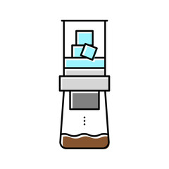 ice drip coffee maker color icon vector illustration