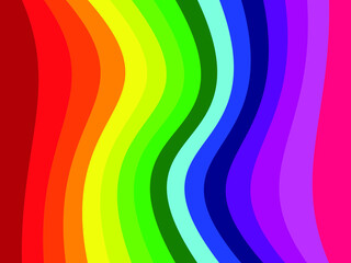 Vector illustration with rainbow colors background