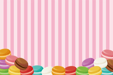 マカロン　ストライプフレーム