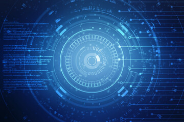 Binary Code Background, Digital Abstract technology background, flowing number one and zero text in binary code format in technology background. Internet Big data Concept