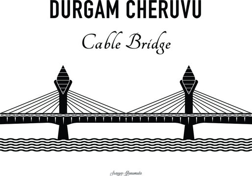 Durgam Cheruvu Cable Bridge, Hyderabad, Telangana