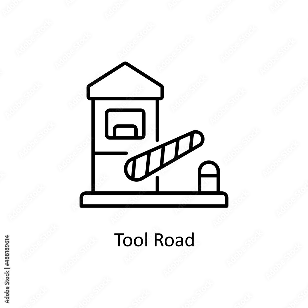 Aufkleber tool road vector outline icon for web isolated on white background eps 10 file
