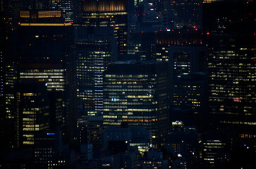 Fototapeta na wymiar 夜の東京のビル
