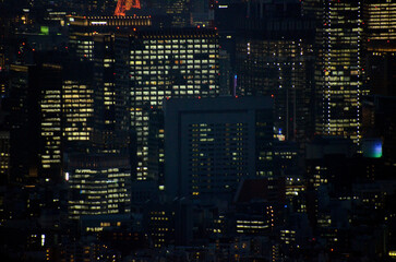 Fototapeta na wymiar 夜の東京のビル