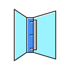 three-ring binder color icon vector illustration