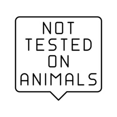 not tested on animals line icon vector illustration