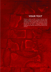 RED WALL - beautiful background with space for design - obrazy, fototapety, plakaty