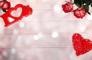 red roses valentine's day love background