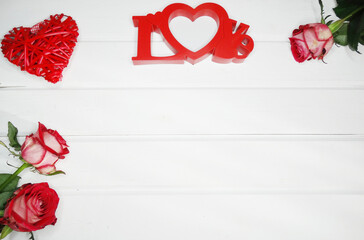 red roses valentine's day love background