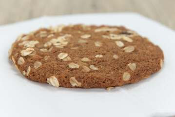 Homemade oatmeal cookie is fresh from the oven and ready to satisfy that sweet appetite