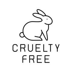 cruelty free line icon vector illustration