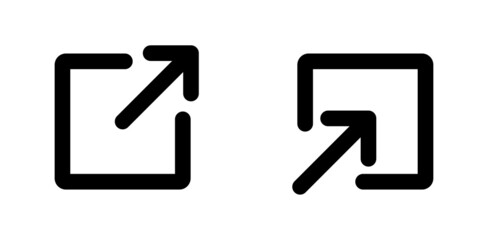 Resize icon set on white background. Vector illustration