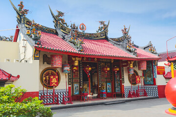 Kelenteng Tek Hay Kiong, Architectural Heritage Chinese Temple in Tegal Central Java, Indonesia. 