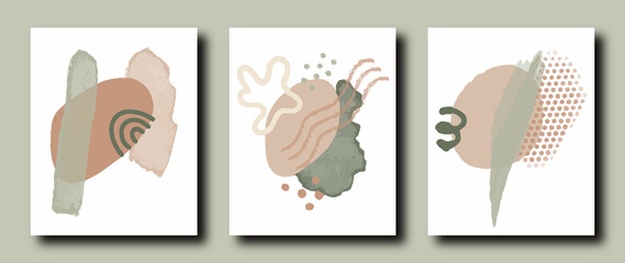 Abstract Contemporary Modern Organic Botanical Illustration